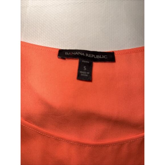 Banana Republic Petite Orange Sleeveless Blouse - Size Small - Picture 2 of 5